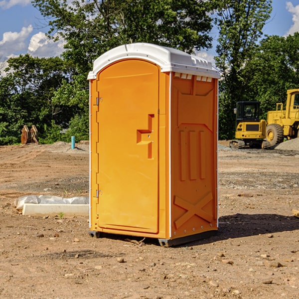 can i customize the exterior of the portable restrooms with my event logo or branding in Garden Prairie